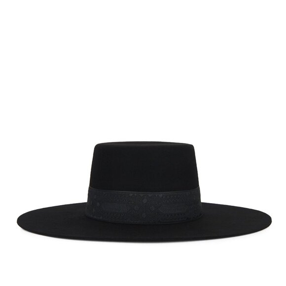 NEW Lack of Color The Sierra Boater Hat in Black Wool Wide  display picture 1